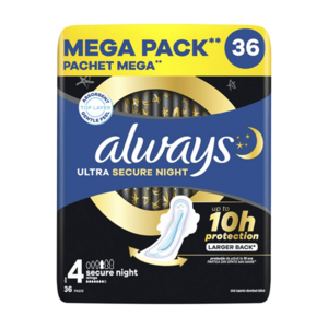 ALWAYS Secure Night Ultra Hygienické vložky 36 kusů obraz