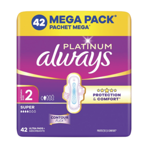 ALWAYS Platinum Ultra Super Hygienické vložky s křidélky 42 kusů obraz