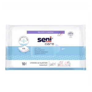 SENI Care Vlhčené ubrousky vitaminem E a allantoin 10 ks obraz