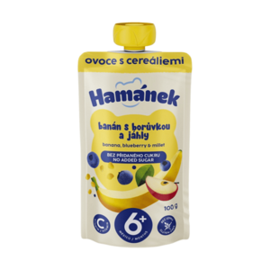 HAMÁNEK Jablko s banánem, borůvkou a jáhly 6m+ 100 g obraz