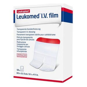LEUKOMED I.V. Film sterilní krytí 8, 5 x 11, 5 cm 50 kusů obraz