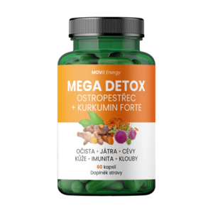 MOVIT ENERGY Mega detox Ostropestřec a Kurkumin forte 60 veganských kapslí obraz