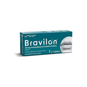 BRAVILON 50 mg mukoadhezivní bukální tableta 1 kus obraz