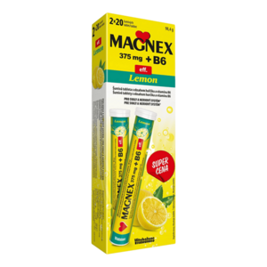 MAGNEX 375mg+B6 eff. Lemon 2 x 20 šumivých tablet obraz