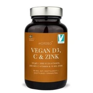 NORDBO Vegan D3, C a zinek 90 kapslí obraz