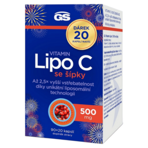 GS Vitamin Lipo C 500 mg se šípky 90+20 kapslí NAVÍC obraz