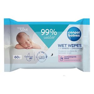 CANPOL BABIES Dětské vlhčené ubrousky 99% vody 60 kusů obraz