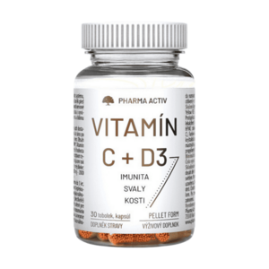 PHARMA ACTIV Vitamín C + D3 30 tobolek obraz