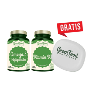 GREENFOOD NUTRITION Omega 3 + vitamin E 120 kapslí + vitamin D3 60 kapslí obraz