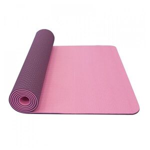 YATE Yoga mat dvouvrstvá materiál TPE růžovo fialová 0, 6 cm obraz