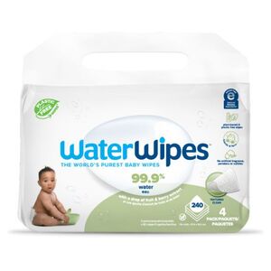 WATERWIPES Ubrousky vlhčené bez obsahu plastů Soapberry 4 x 60 ks obraz