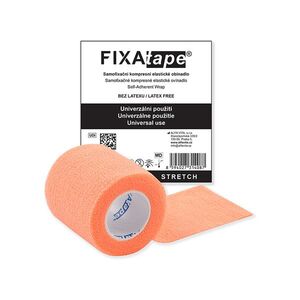 FIXAPLAST Fixatape stretch samofixační obinadlo 5 cm x 450 cm oranžové 1 kus obraz