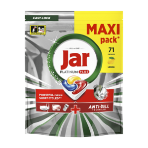 JAR Tablety do myčky Platinum Plus All-in-One Yellow maxi 71 kusů obraz