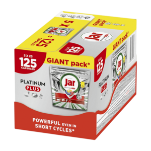 JAR Tablety do myčky Platinum Plus All-in-One Yellow 5 x 25 kusů obraz
