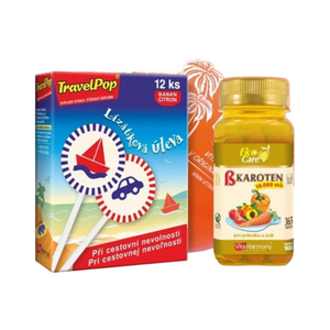 VITAHARMONY Letní box beta karoten 365 tobolek + travelpop 12 kusů + plážový míč ZDARMA obraz