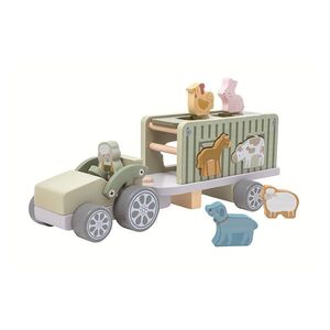 2KIDS TOYS Dřevěné auto se zvířátky 10 kusů obraz