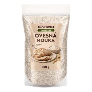 ALLNATURE Bezlepková ovesná mouka celozrnná 500 g obraz
