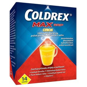 COLDREX MAXGrip Citron prášek pro perorální roztok 14 sáčků obraz