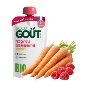 GOOD GOUT Mrkev s malinami 4m+ BIO 120 g obraz