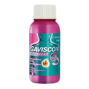 GAVISCON Duo efekt 500 mg/213 mg/325 mg perorální suspenze 250 ml obraz