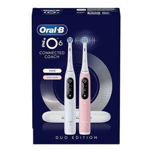 ORAL-B iO6 Series Duo Pack White / Pink Sand Extra Handle elektrický zubní kartáček obraz
