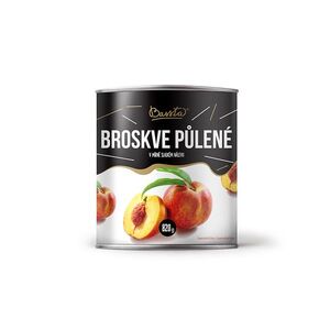 BASSTA Broskve půlené v mírně sladkém nálevu 820 g obraz
