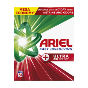 ARIEL Plus Ultra Oxi Effect Prací prášek 68 prani 3, 74 kg obraz