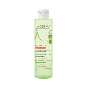 A-DERMA Exomega Control Zvláčňující mycí gel 2v1 200 ml obraz