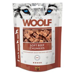 WOOLF Beef chunkies pochoutka pro psy a kočky 100 g obraz