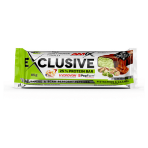 AMIX Exclusive protein bar pistácie a karamel 85 g obraz