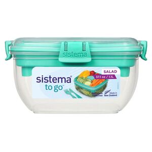 SISTEMA To go krabička s miskou na salát a příborem zelená 1, 1 l obraz