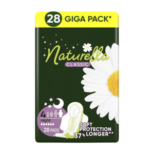 NATURELLA Classic Night Hygienické vložky s křidélky 28 kusů obraz