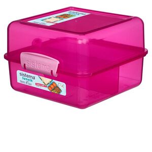 SISTEMA Lunch krabička na oběd s 2 oddíly růžová 1, 4 l obraz