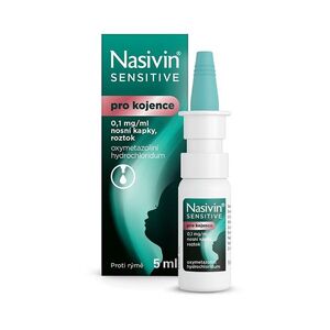 NASIVIN® Sensitive pro kojence 0, 1 mg/ml nosní kapky, roztok 5 ml obraz