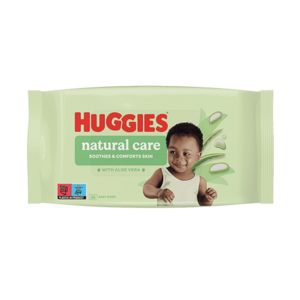 HUGGIES Natural Care Single dětské vlhčené ubrousky 56 kusů obraz