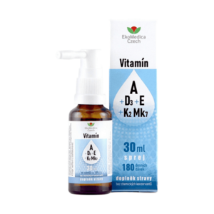 EKOMEDICA Vitamín A + D3 + E + K2 Mk7 sprej 30 ml obraz