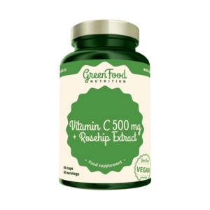 GREENFOOD NUTRITION Vitamin C 500 + extrakt ze šípků 60 kapslí obraz
