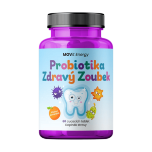 MOVIT ENERGY Zdravý zoubek Probiotika pro děti 60 cucavých tablet obraz