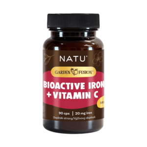 NATU Garden Fusion Bioaktivní železo 20 mg s vitaminem C 90 kapslí obraz