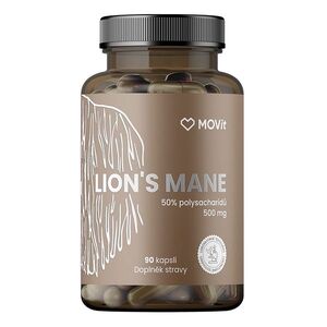 MOVIT ENERGY Hericium lion's mane 50% polysacharidů 500 mg 90 kapslí obraz