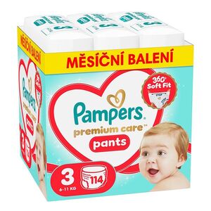 PAMPERS Premium care 3 plenkové kalhotky 6-11 kg 114 kusů obraz