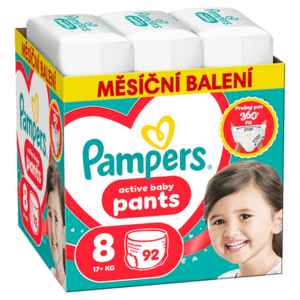 PAMPERS Active baby 8 plenkové kalhotky 17+ kg 92 kusů obraz