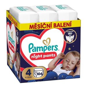 PAMPERS Pants night 4 kalhotkové plenky 9-15 kg 104 kusů obraz
