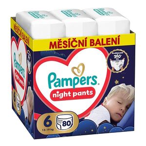 PAMPERS Pants night 6 kalhotkové plenky 13-19 kg 80 kusů obraz