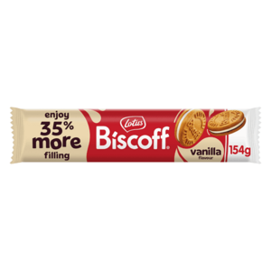 BISCOFF Sušenky plněné krémem s vanilkovou příchutí 154 g obraz