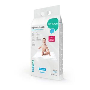 BABYONO Podložky přebalovací jednorázové 60 x 90 cm 12 kusů + 2 ZDARMA obraz