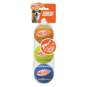 NERF DOG Hračka pro psy pískací tenisové míčky 6, 5 cm 3 kusy obraz