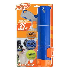 NERF DOG Hračka pro psy blaster 30 cm a pískací míčky 5 cm 3 kusy obraz