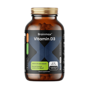 BRAINMAX Vitamin D3 4000 IU 120 rostlinných kapslí obraz