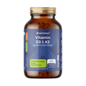 BRAINMAX Vitamin D3&K2®, D3 4000 IU / K2 150 mcg 50 rostlinných kapslí obraz